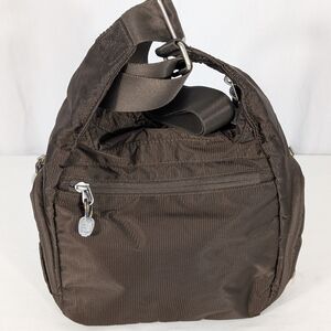 EBags Piazza Daybag Brown Crossbody Light Weight Nylon Bag RFID Protected